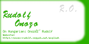 rudolf onozo business card